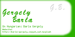 gergely barla business card